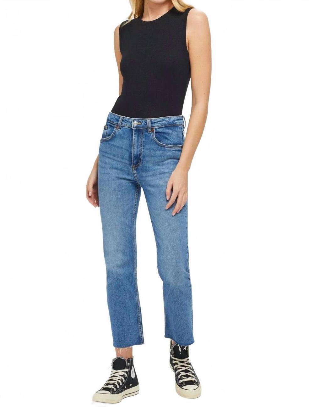 NEW GOLDIE rib sleeveless shell tee in navy